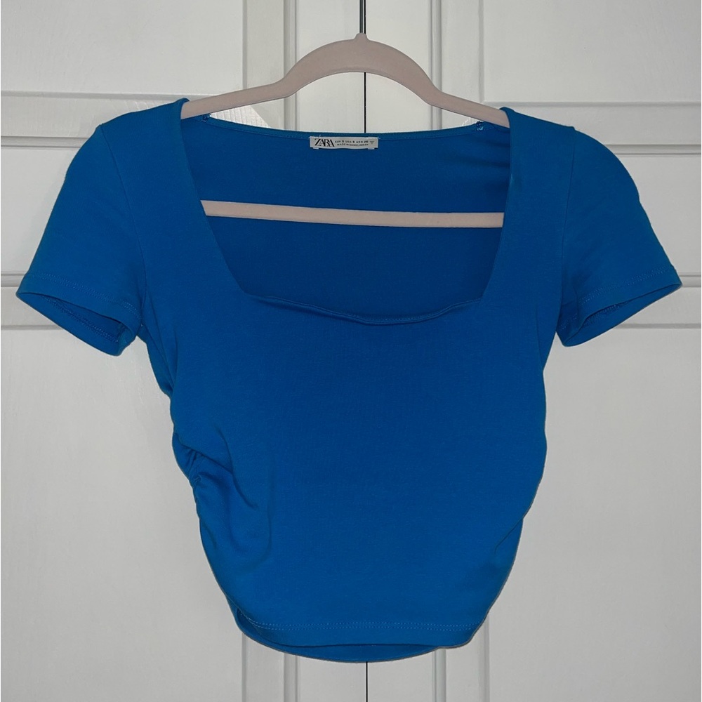 Zara Blue Crop Top